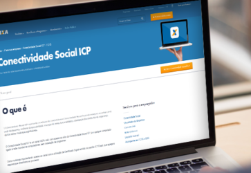 Acessando o site da Conectividade Social em um notebook | Quando a empresa é obrigada a acessar a Conectividade Social com o certificado digital?