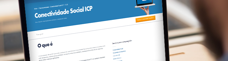 Acessando o site da Conectividade Social em um notebook | Quando a empresa é obrigada a acessar a Conectividade Social com o certificado digital?